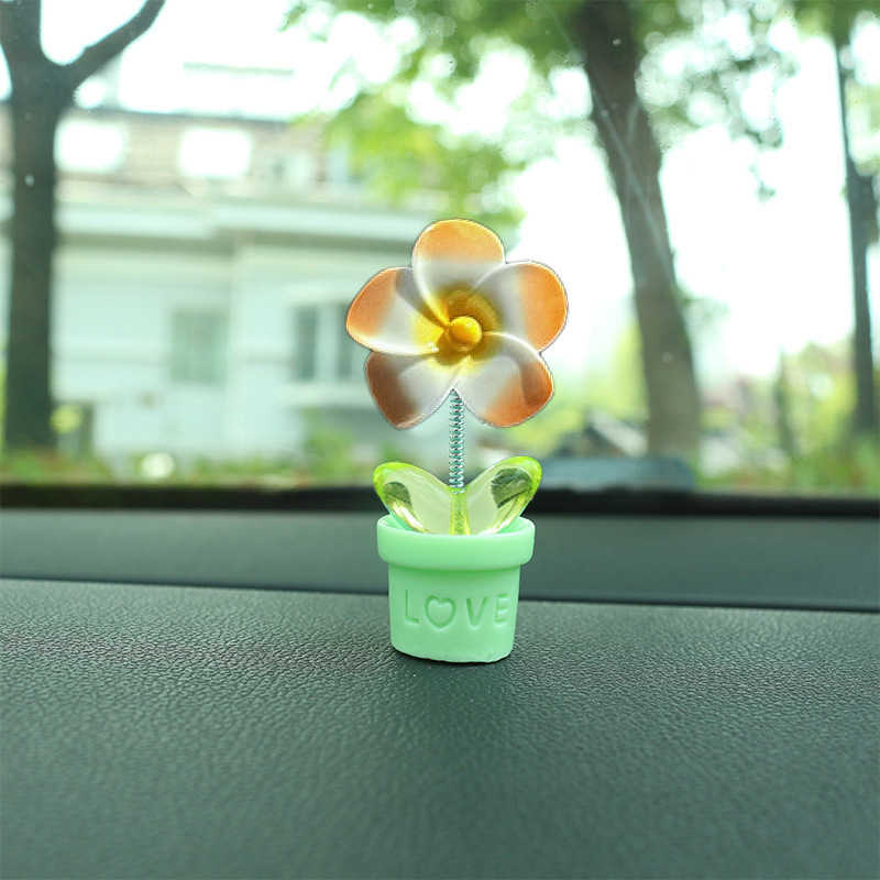 Flora creativa, huevo, adornos de automóvil, adornos de escritorio, adornos de flores lindos, adornos de resina, consola central del automóvil