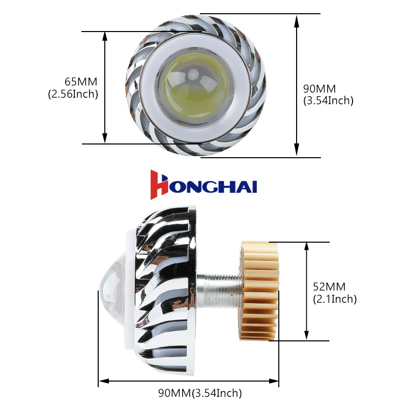 Apertura de la motocicleta LED faro motocicleta luz diablo ojo multicolor láser faro rueda caliente doble Ángel ojo