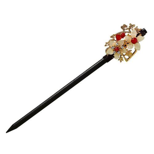 Ancient style hairpins with tassels, step-shaking hairpins, women's wooden hairpins, hairpins, updos, Hanfu accessories, ancient costume temperament, updo hairpins