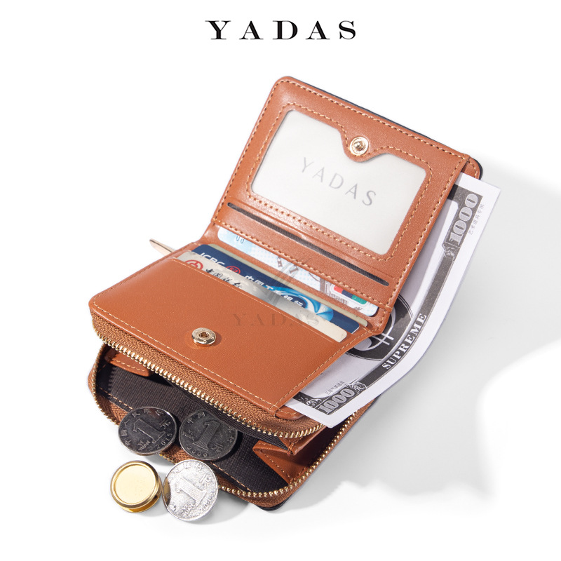 Yadas de las mujeres billetera al por mayor de impresión ovalada clásica corta pequeña de dos veces monedero de la moda transfronteriza cartera