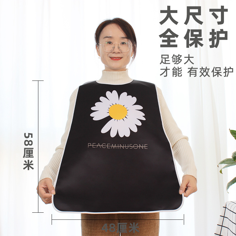 Suministro transfronterizo babero adulto a prueba de aceite a prueba de salpicaduras babero adulto de moda lindo babero olla caliente restaurante invitado delantal impermeable