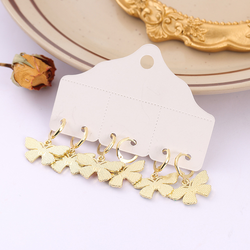 1 Set Fashion Flower Alloy Enamel Womenu0027S Dangling Earrings