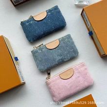 牛仔老花零钱包欧美时尚大牌装钥匙卡包外贸包批发直销女士手拿包