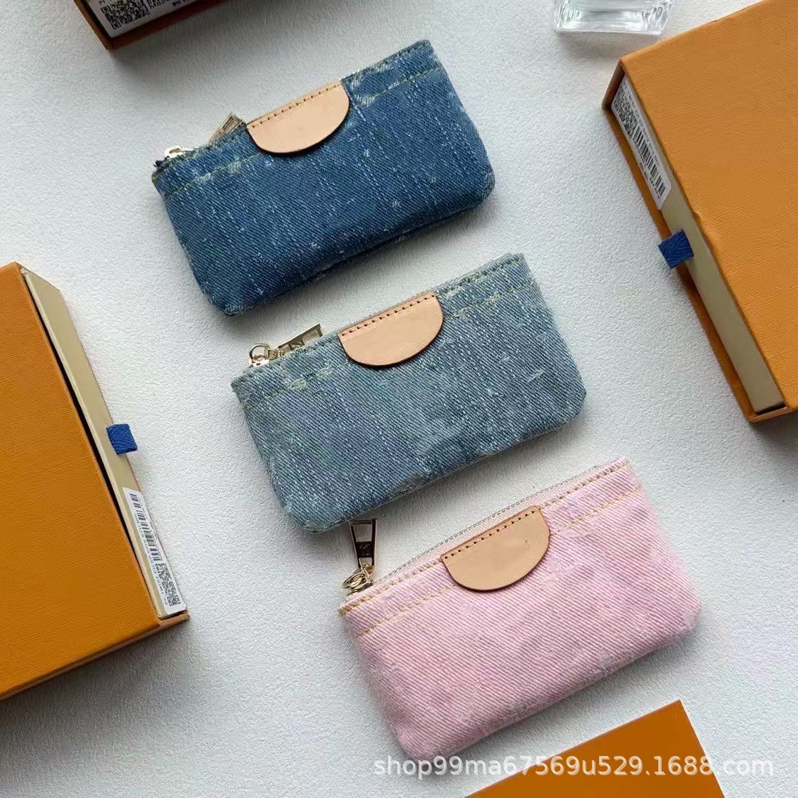 牛仔老花零钱包欧美时尚大牌装钥匙卡包外贸包批发直销女士手拿包