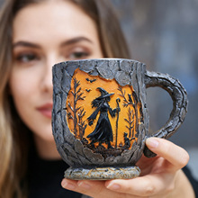跨境新款Bigfoot Forest Fire Mug 家居大脚鬼森林火灾马克杯礼物