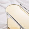 Double-layer table creamy acrylic glass holder, dressing table, kitchen, storage system