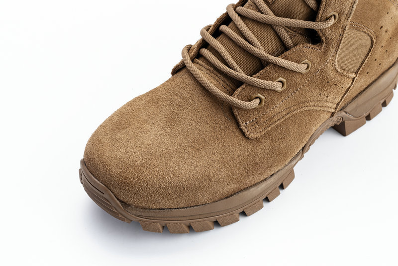 Men's Brown Combat Boots Waterproof Leather Mountaineering Boots_voghion.com