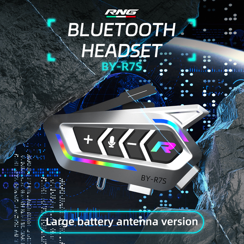 Fábrica R7S casco auriculares bluetooth larga duración casco completo medio casco a prueba de agua ruido RGB luces de color bluetooth