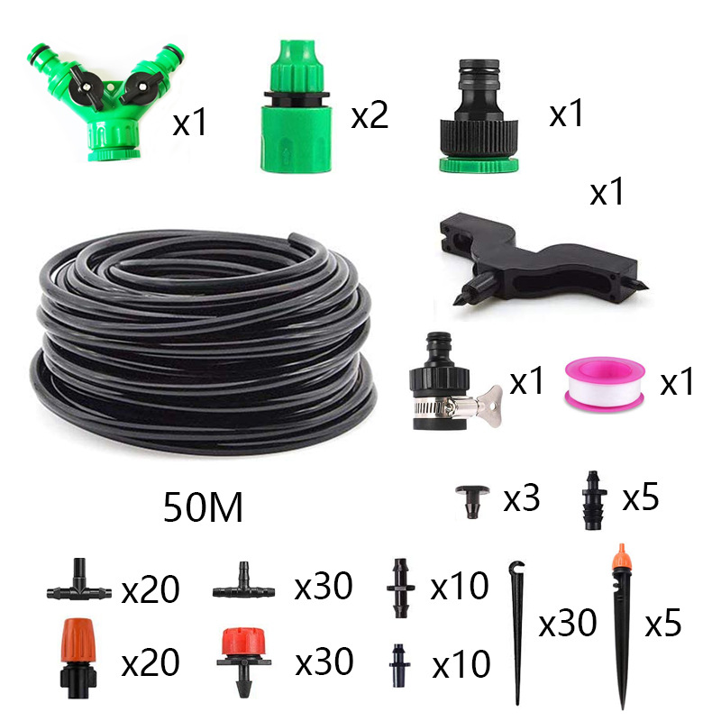 Cross-border 30-meter outdoor garden mist atomization cooling system 4/7 automatic drip irrigation watering irrigation set