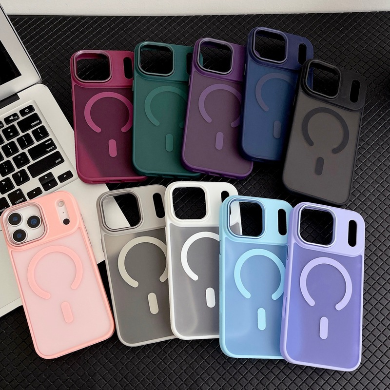 肤感半透磁吸大孔磨砂适用iphone17苹果16手机壳15情侣防摔14全包|undefined