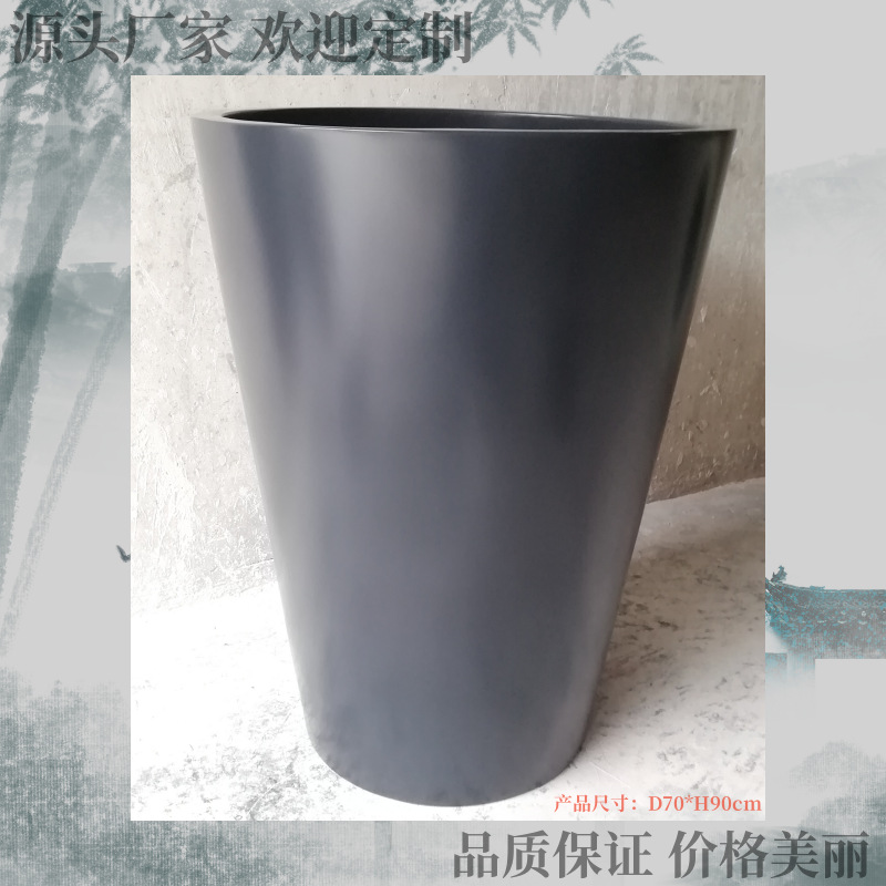 Fibra de vidrio al aire libre gran maceta hotel centro comercial club de ocio maceta de fibra de vidrio combinación maceta de flores