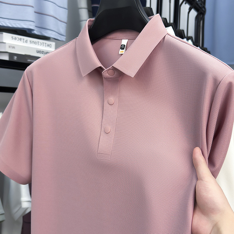 High-end Traceless Men's Polo Shirt New Summer Business Casual All-match Lapel Short-sleeved T-shirt