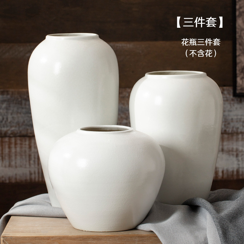 景徳鎮セラミック工芸品黒と白のクラシックスーツフロア大型花瓶ヴィラ中庭屋外大型装飾品|undefined