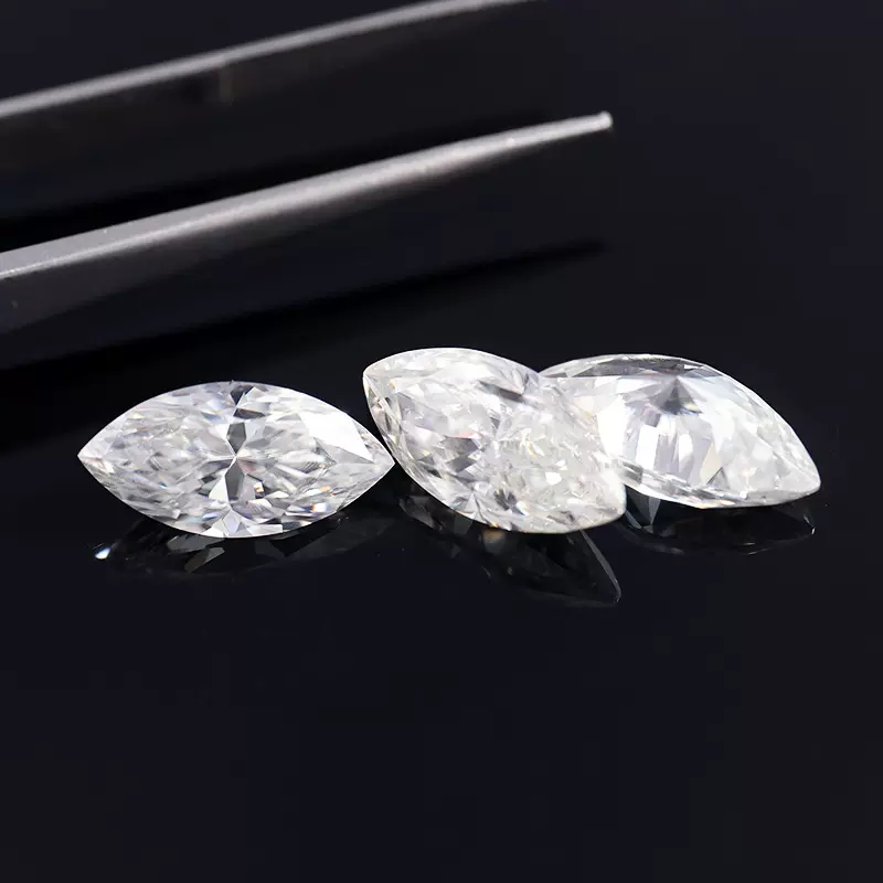 厂家批发莫桑石小碎钻6分-0.6克拉裸石DEF色马眼厘石戒指项链配石