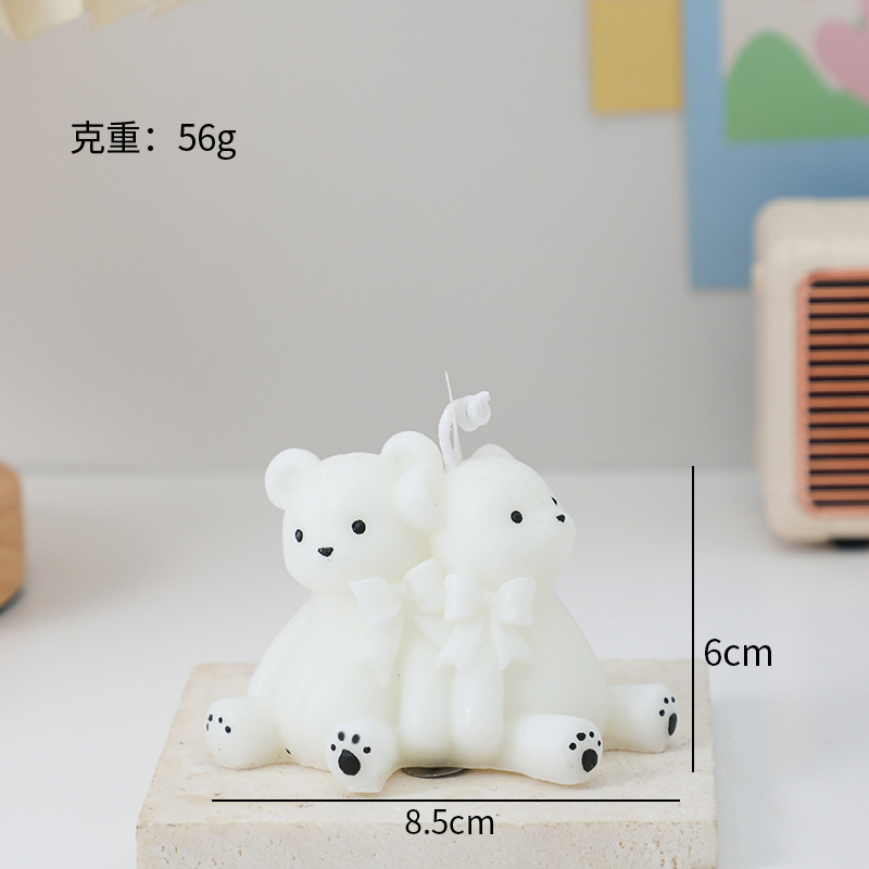 クマの香りのキャンドルコレクションお土産手作りクリエイティブかわいい雰囲気の香りクロスボーダー動物の形のワックス|undefined