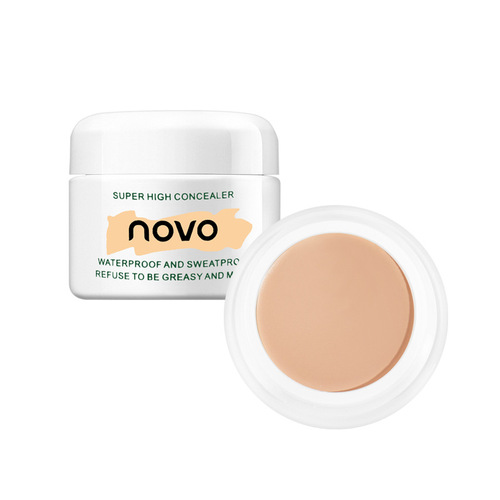 NOVO HD Bright Concealer Covers Spots, Tear Grouses, Facial Acne Marks, Dark Circles, Foundation Cream is Waterproof and Doesn't Take Off Makeup
