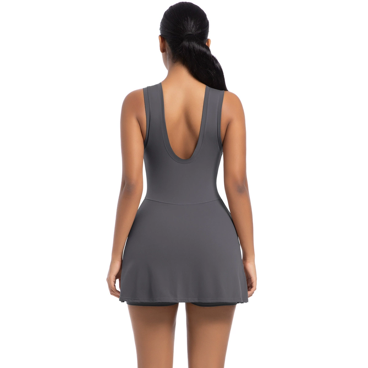 (Cross-border trading), protective underware sleevless, sports breathable travel dress, elastic tennis yoga clothing, skirt, European style, backless