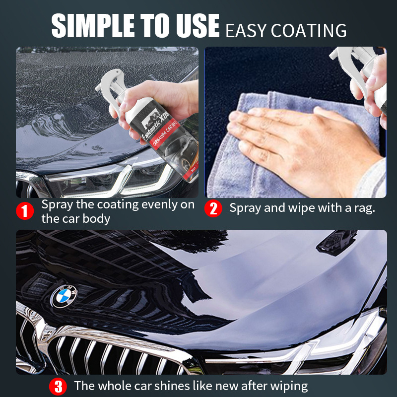 Agente de recubrimiento de renovación del automóvil aerosol líquido nano cristal productos genuinos cera del coche pintura del coche grado de recubrimiento de cristal encerado transfronterizo image 3