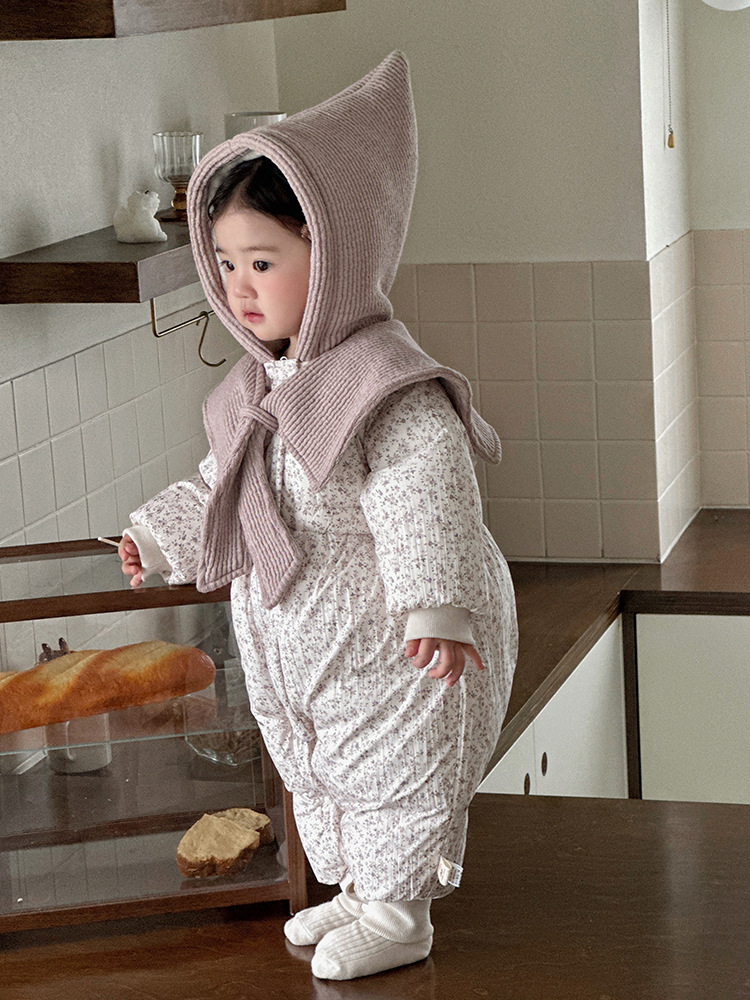 Ropa de bebé, una pieza, ropa de invierno para bebés, ropa de invierno para niños pequeños, ropa de algodón con pellizco de salida grueso