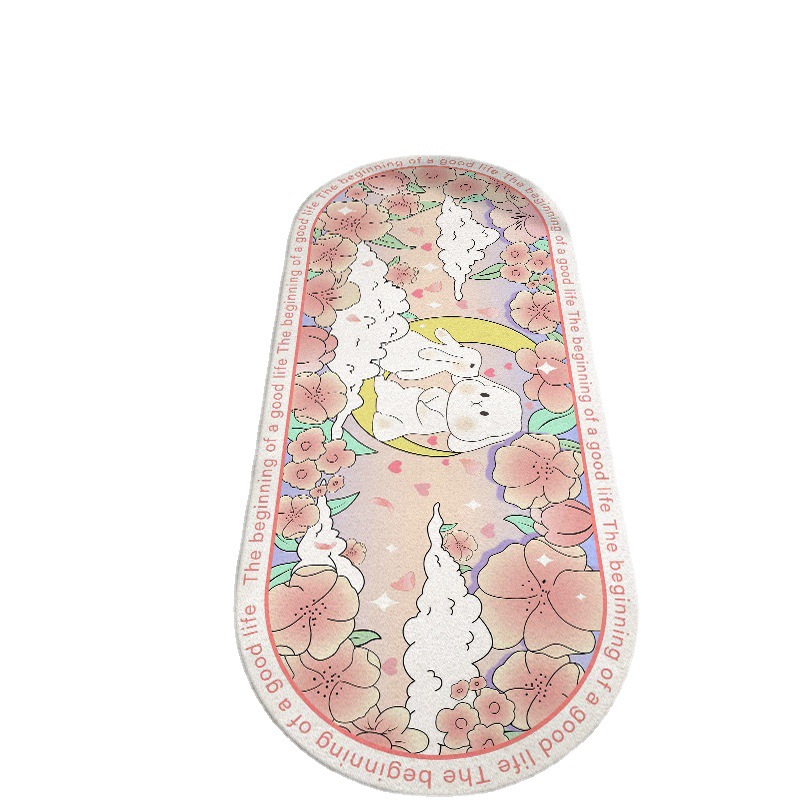 INS estilo alfombra de Cachemira dormitorio de dibujos animados a prueba de frío manta de noche caliente lindo balcón ventana panorámica resistente a las manchas manta antideslizante