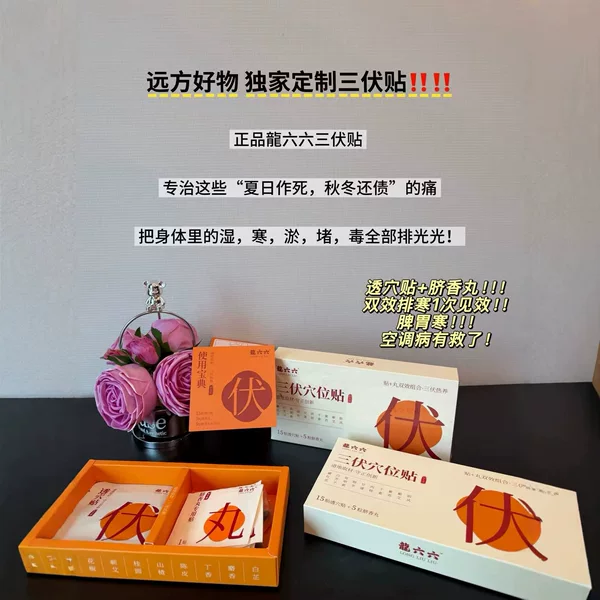 Longliuliu Sanfu Acupoint Patch Herbal Transdermal Patch Navel Incense Pill Combination Body Care Set Summer Wellness Patch