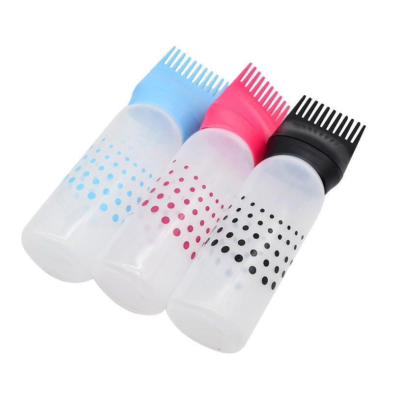 Hair Comb Tooth Bottle Dry Cleaning Pot Head Shampoo Bottle Hot Coloring Cream Hair Bottle Coloring Bottle Spray Hair Drops Potion Plastic Bottle