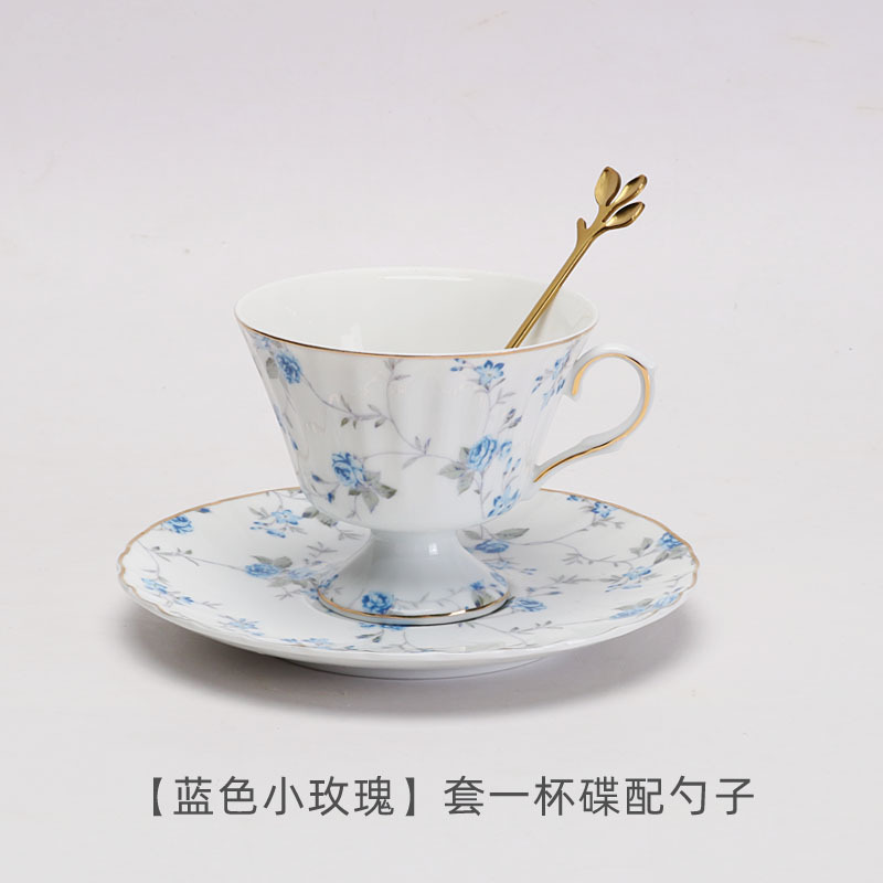 Taza de café de porcelana china de estilo europeo Taza y platillo Juego de té de la tarde británico Taza de té negro de cerámica exquisita de alta gama Hogar