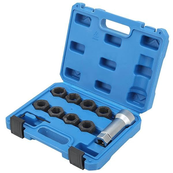 10-Piece Set of Half-Shaft Thread Repair Tools for Automotive Use, Including Tools for Repairing Damaged Threads on Half-Shafts and Main Axles