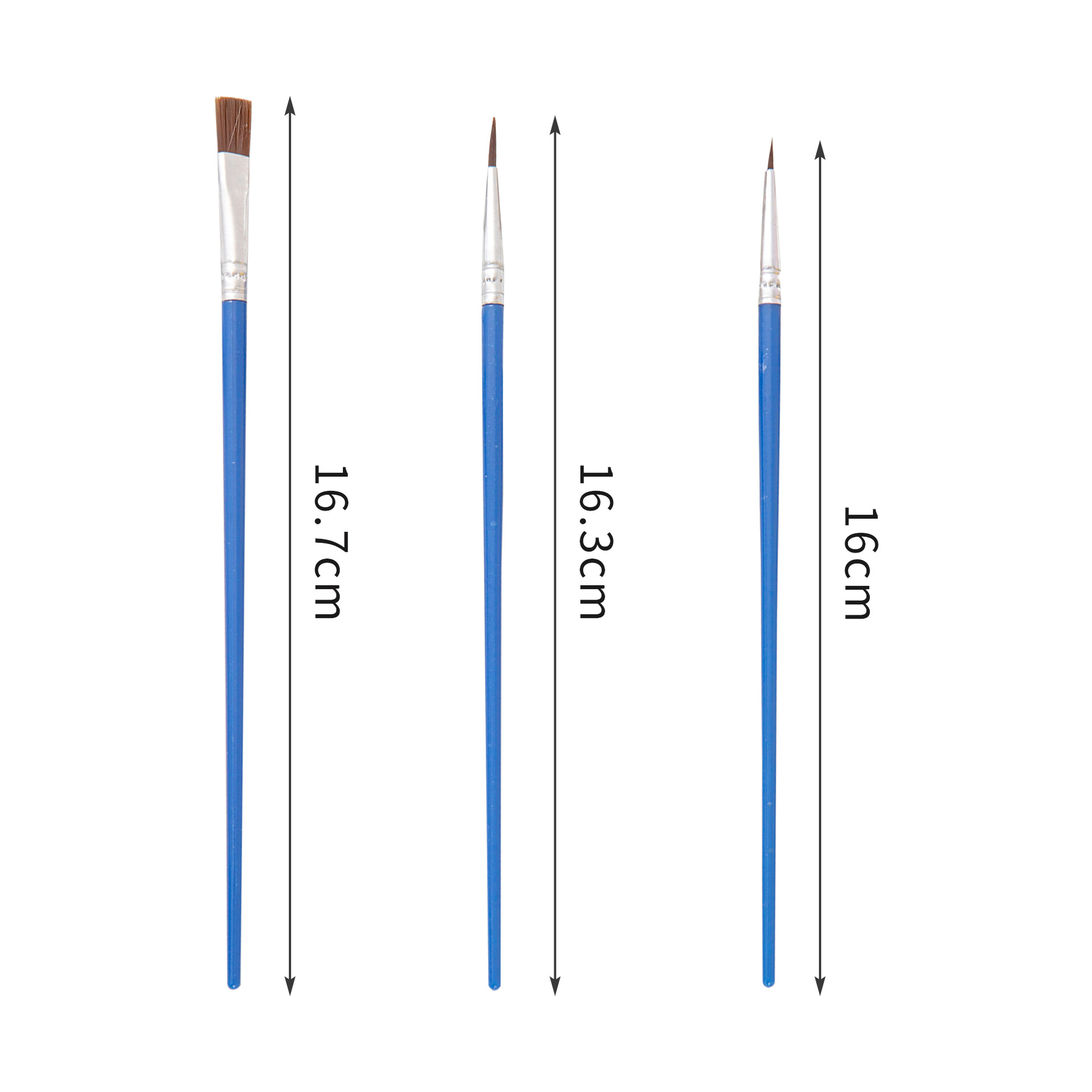 Fábrica directa pincel de dibujo de nylon azul pincel de cabeza plana graffiti pincel de dibujo de pintura pintores de arte diy