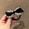 Fashionable goods from pearl, hair rope with bow, ponytail, Korean style, Chanel style