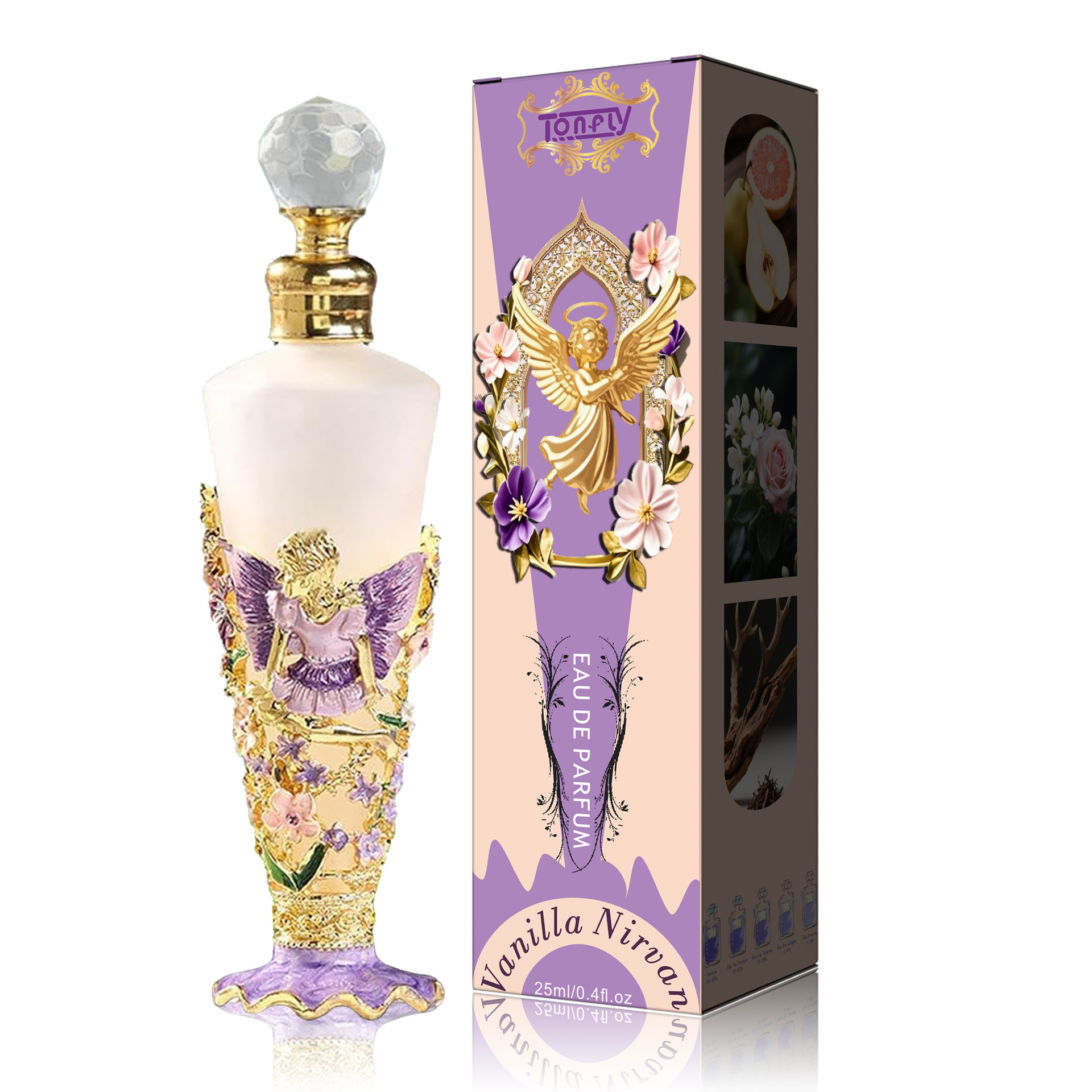 Tonfly cross-border vanilla perfume exquisite design charming vanilla fragrance 25ml for daily dating multi-scene