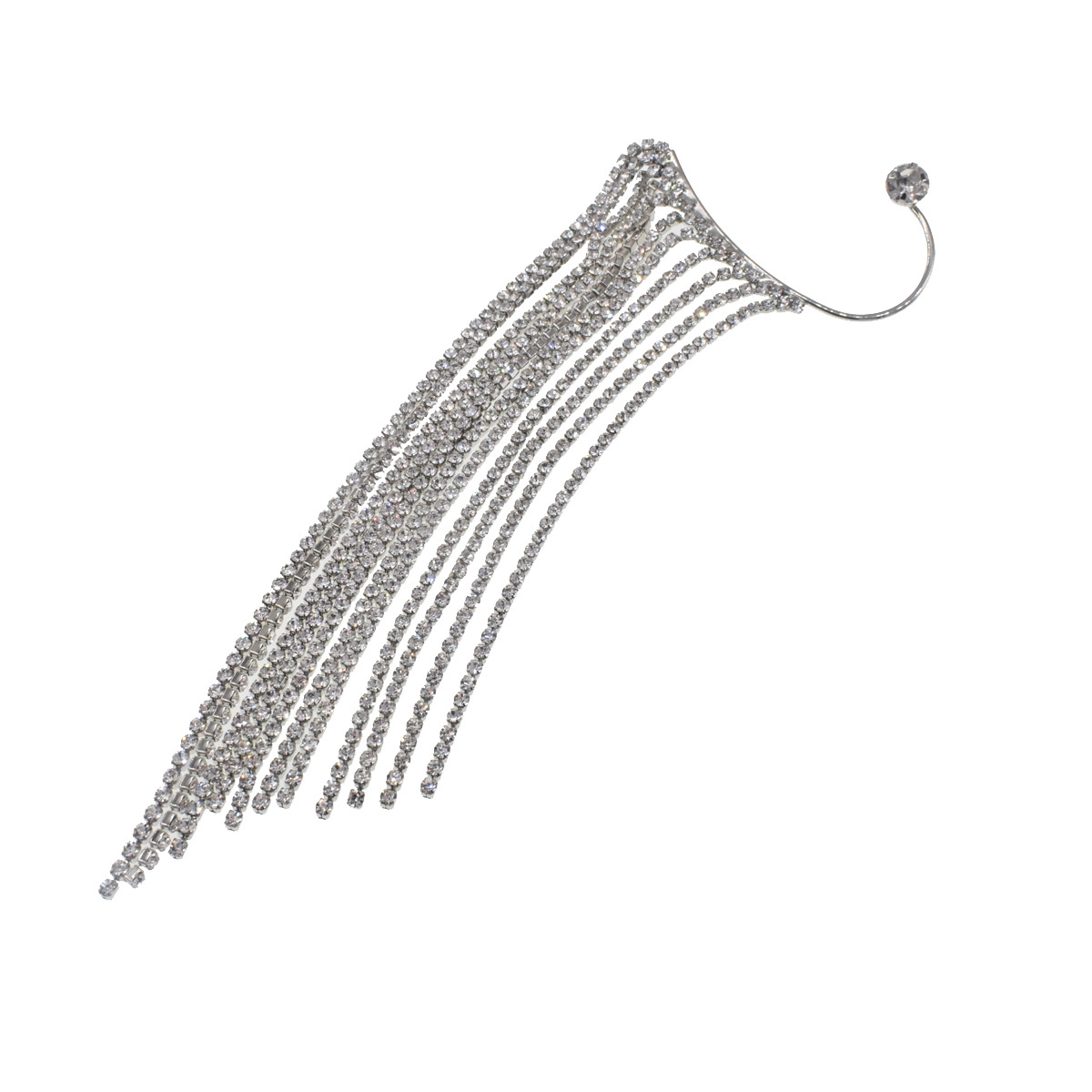 Fashion Wing Alloy Diamond Long Tassel Earrings display picture 5