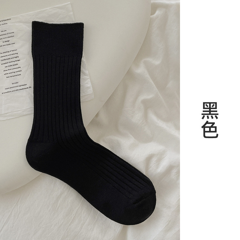 suxinaimin美拉德袜子女海盐奶油多色中筒堆堆袜日系配博肯鞋长袜|undefined