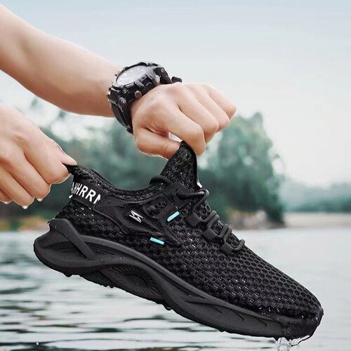 Summer Mesh Men's Athletic Shoes, Lightweight, Breathable, Low-Top Casual Shoes, Water-Resistant