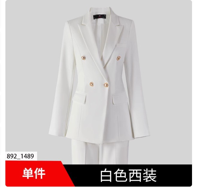 Amy892 long-sleeved white suit