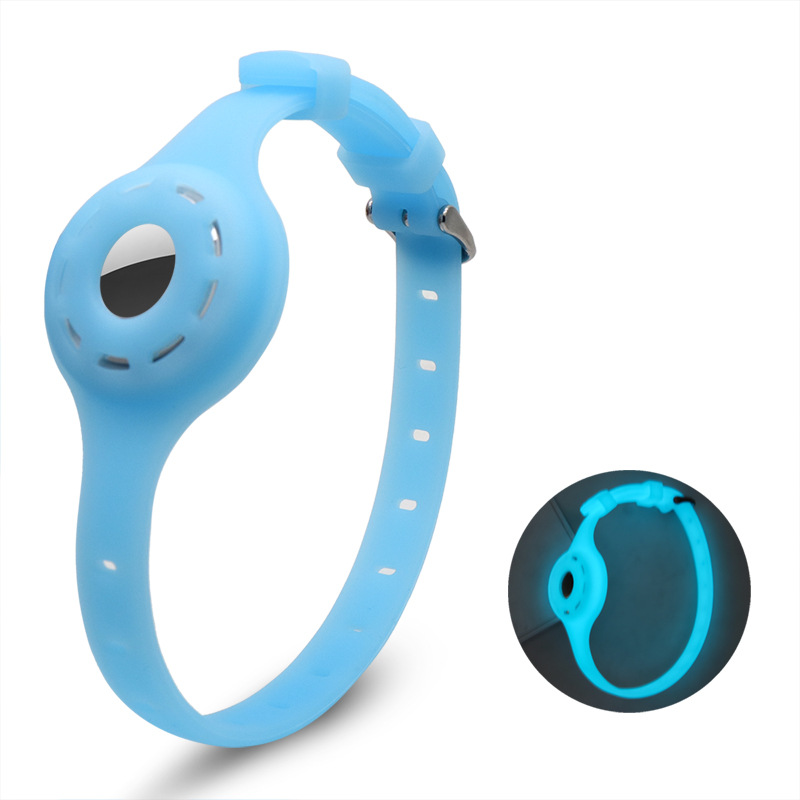 AirTag ajustable anti-perdida Dispositivo de silicona caso AirTag gato y perro collar de posicionamiento rastreador funda protectora
