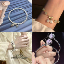 新款森系樱桃手链古风铃兰花小清新气质百搭小众森系手链闺蜜手饰