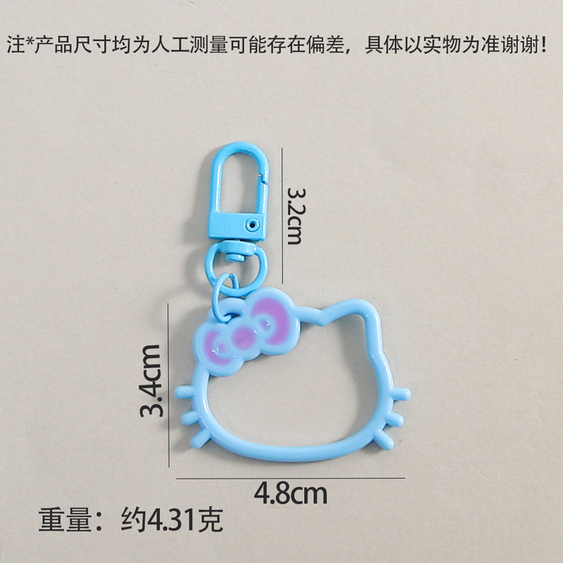 New Cartoon Cat Keychain, Cute Backpack Pendant, Girly Gift for Couples and Best Friends, Silicone Accessory