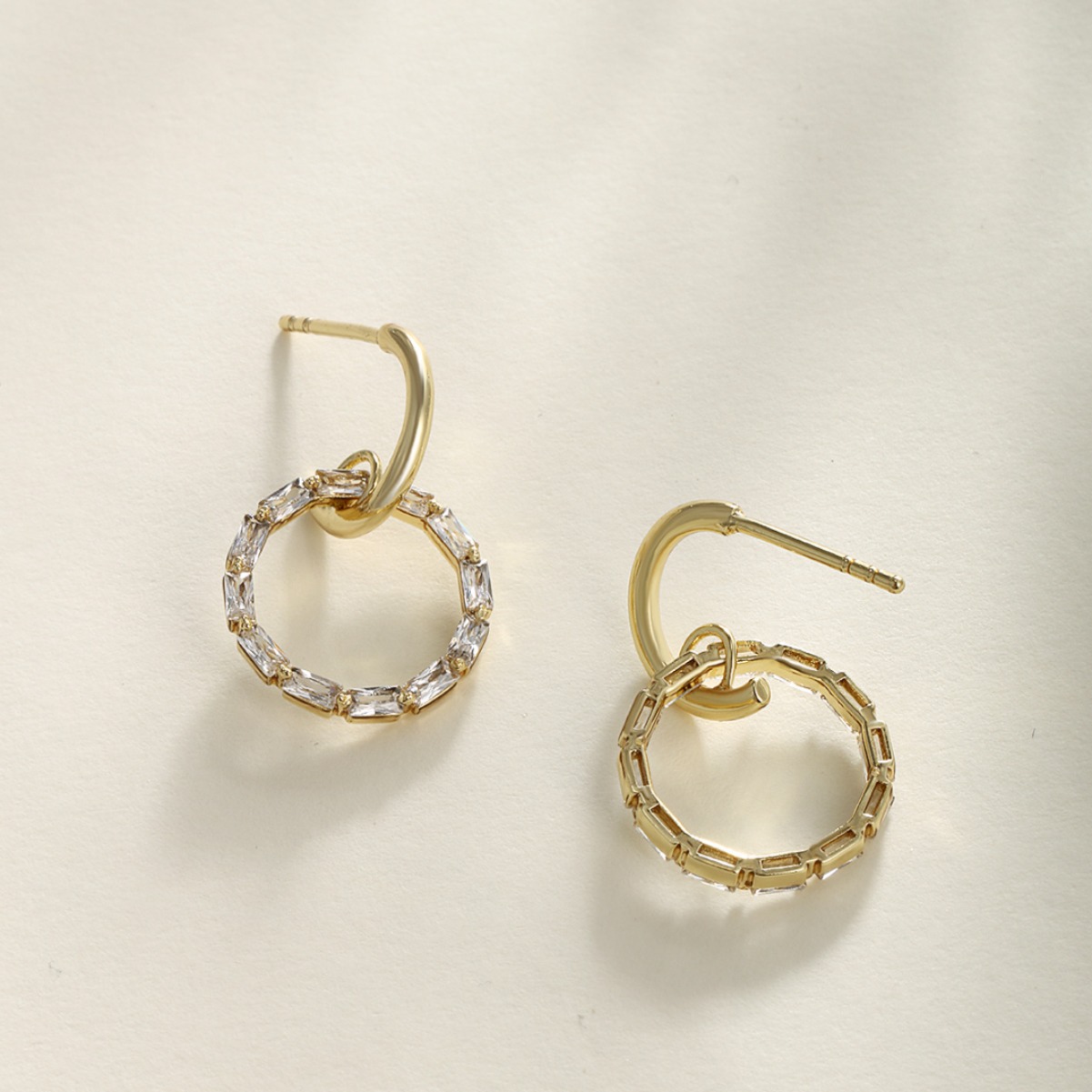 Xuping joyas geométricas redondas aretes de piedra de silicio de verano de alto nivel nicho europeo y americano simple aretes para mujeres