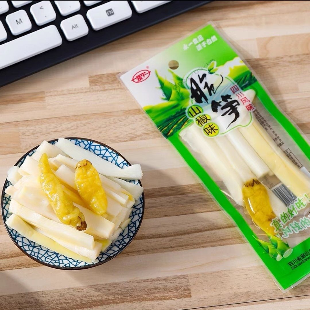 永一山椒味脆笋笋丝笋条下酒菜下饭菜休闲零食小吃竹笋小菜