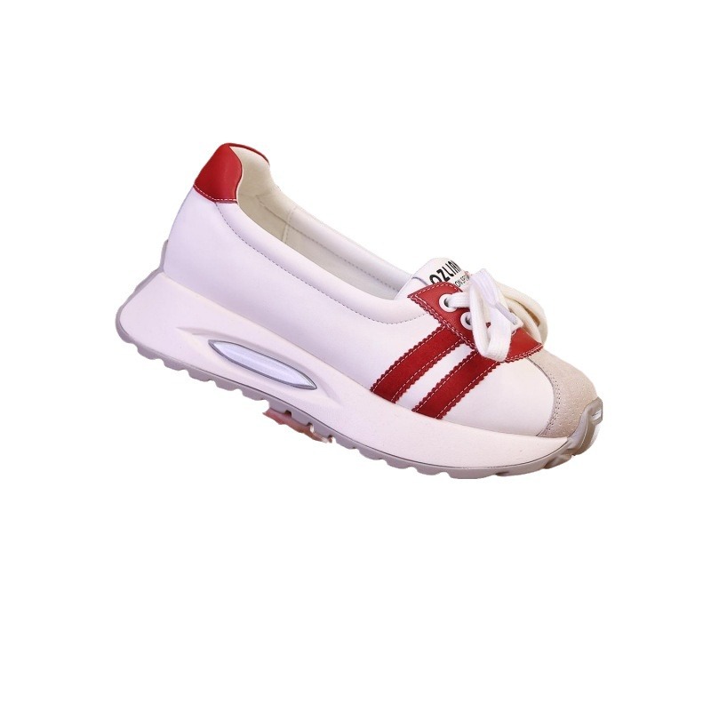 Soft leather sports with a poop like feel for women 2024 new summer breathable thick soled Forrest Gump versatile German_voghion.com