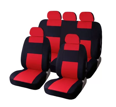 Universal seat cover: Interior Car Seat Covers - y30078red-9pcs-universal-size
