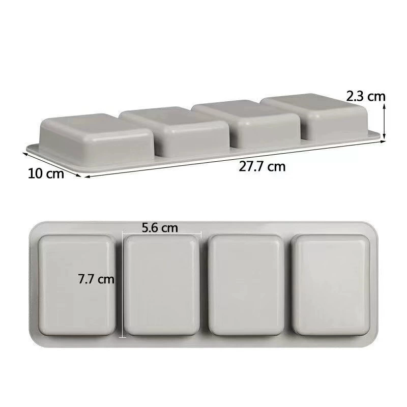 Round handmade soap, soap mold, mousse, square silicone mold