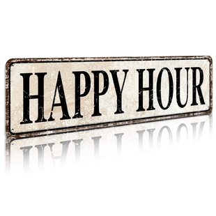 Happy Hour Tin Painting |   Bar Style Decoration |   Essential for Drink Time