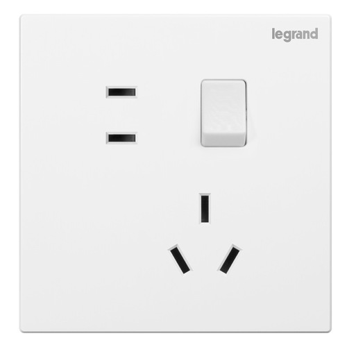 Legrand Switch Socket Panel 86 Type Yijingsheng White Concealed USB Five-Port Wall Power Home Use TCL Socket 