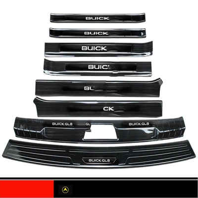 Dekorativ pedal başlıqları – Gl8/652T25S Door Sill Strip Fathead - sku34-25s-28t-black-titanium-black-label-4-door-sills-rear-guard-8-pieces