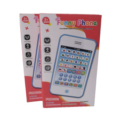 New children's touch screen large simulation mobile phone Amazon English enlightenment early education machine cross-border point reading learning toy