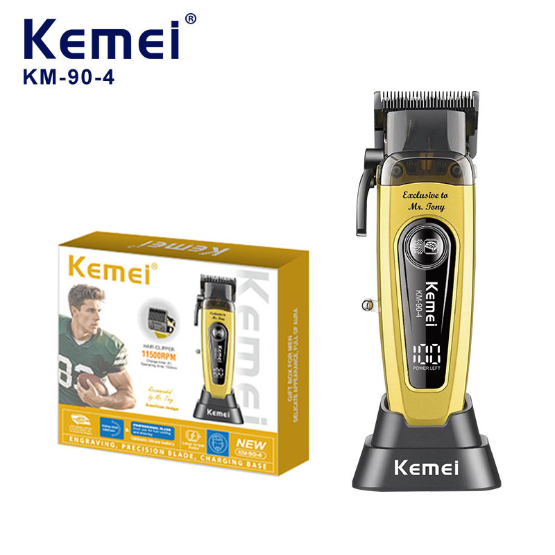 Corte de pelo eléctrico KM90 - 4 de Amazon, corte de pelo eléctrico de alta potencia, corte de pelo digital inteligente para salón de pelo