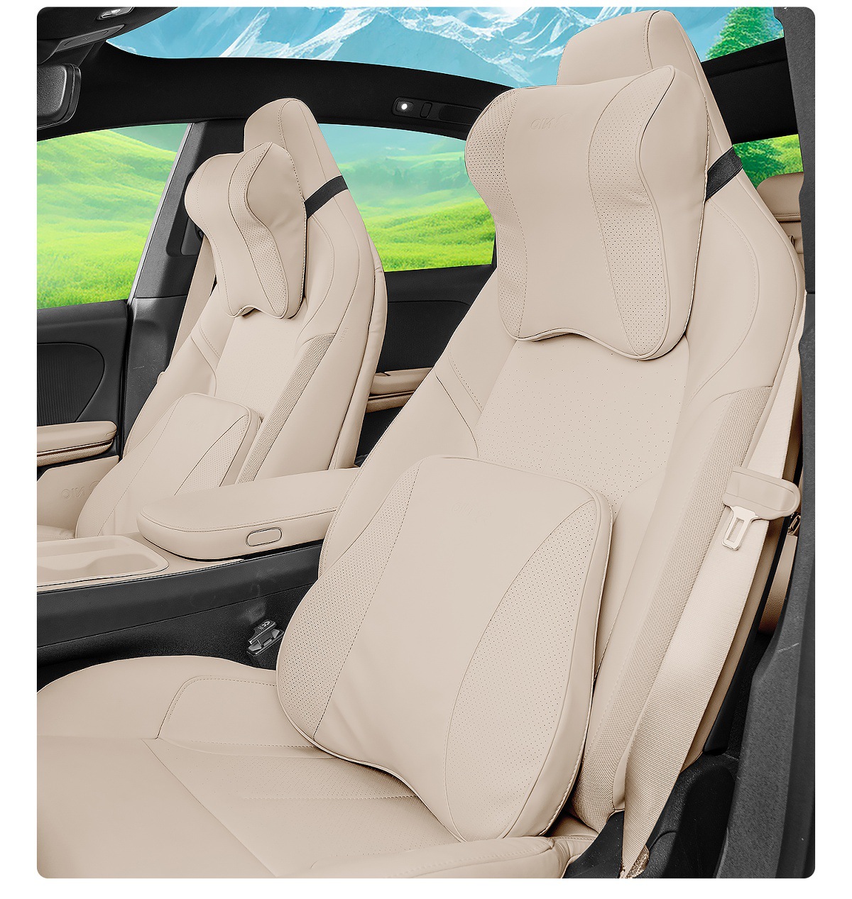 Suitable for 24 Models of Nio Et5T/Et5Et7 Headrest and Waist Cushion Es6Ec6Es8 Neck Pillow Car Interior Decoration Supplies