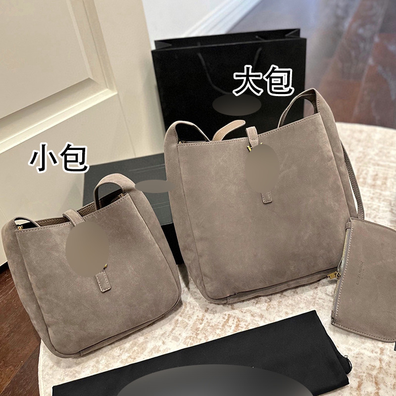 水桶包大容量通时尚磨砂质感慵懒风勤麂皮hobo包腋下包单肩包包女|undefined